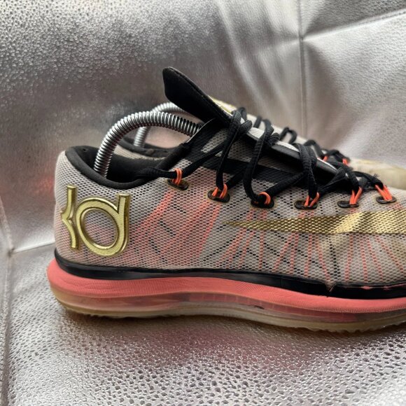 Size 8.5 Nike‎ KD 6 Elite Gold Pink Black Mens Basketball Sneakers 642838-100